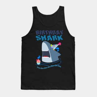 BIRTHDAY HUNGRY HAPPY SHARK Tank Top